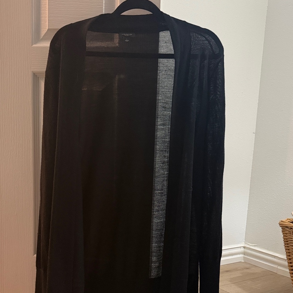 Ann Taylor Black Sheer cardigan